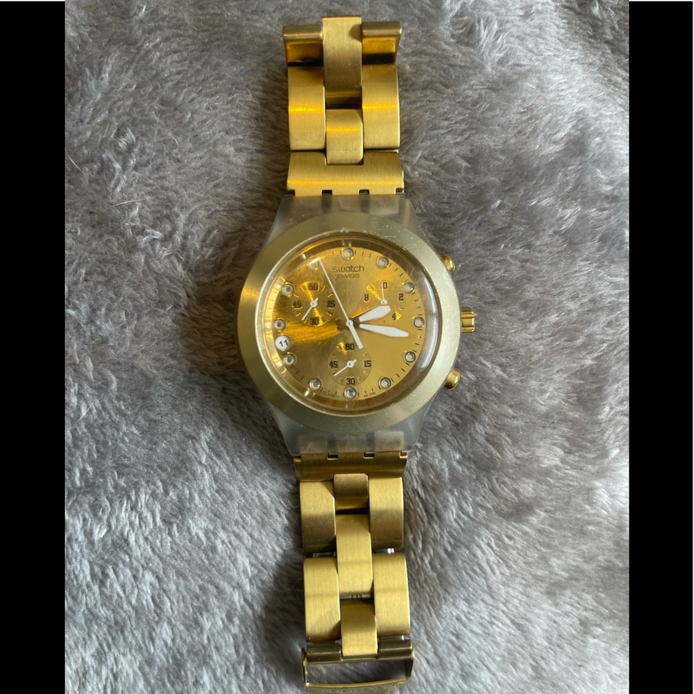 Swatch Diaphane Gold watch